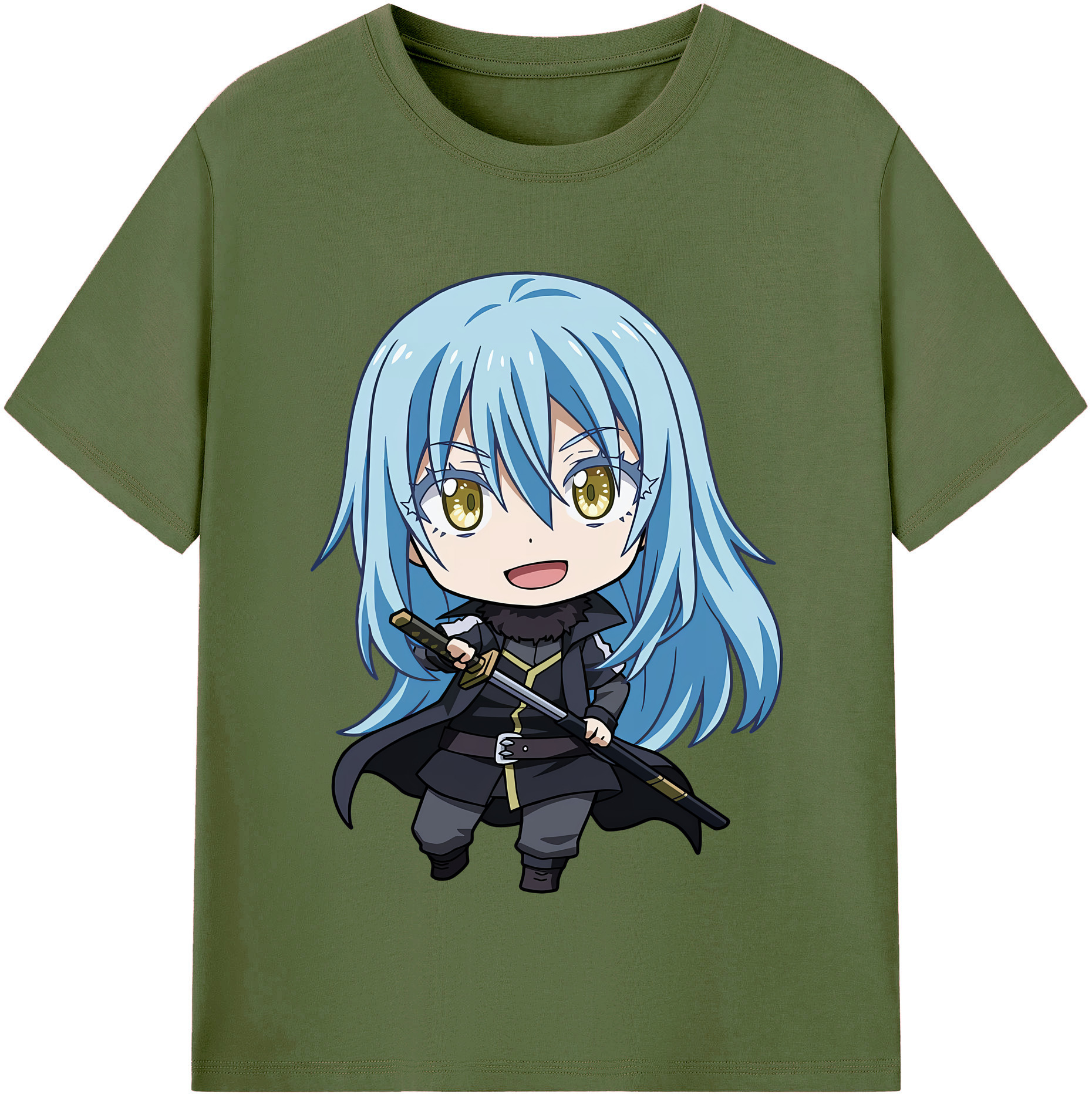 （画像用） 転スラ Regarding Reincarnated to Slime 綿100％半袖Tシャツ（フロントプリント）